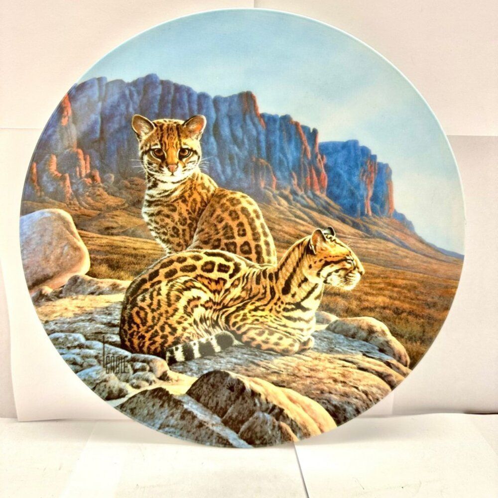 “The Ocelot” By Lee Cable For Edwin M. Knowles China Co., 1990 No. 7952A